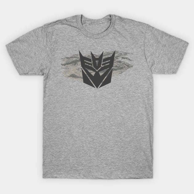 Starscream-Decepticon logo on ABU Tiger Stripes T-Shirt by Ironmatter